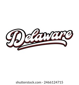 Vector Delaware text typography design for tshirt hoodie baseball cap jacket and other uses vector