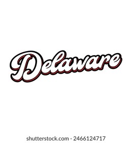 Vector Delaware text typography design for tshirt hoodie baseball cap jacket and other uses vector