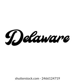 Vector Delaware text typography design for tshirt hoodie baseball cap jacket and other uses vector