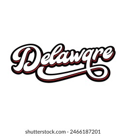 Vector Delaware text typography design for tshirt hoodie baseball cap jacket and other uses vector