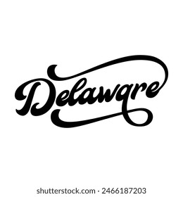 Vector Delaware text typography design for tshirt hoodie baseball cap jacket and other uses vector