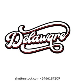 Vector Delaware text typography design for tshirt hoodie baseball cap jacket and other uses vector