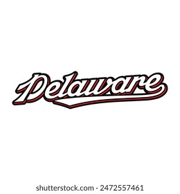 Vector Delaware text typography design for tshirt hoodie baseball cap jacket and other uses vector	
