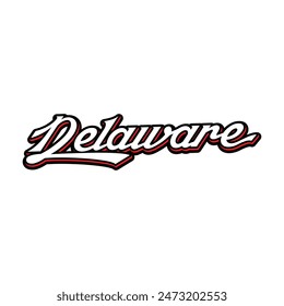 Vector Delaware text typography design for tshirt hoodie baseball cap jacket and other uses vector	
