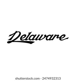 Vector Delaware text typography design for tshirt hoodie baseball cap jacket and other uses vector	
