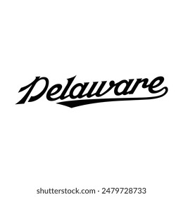 Vector Delaware text typography design for tshirt hoodie baseball cap jacket and other uses vector	
