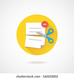 Vector Delete Document Icon