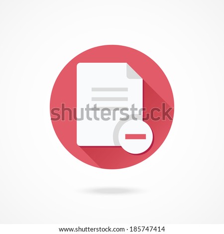 Vector Delete Document Icon