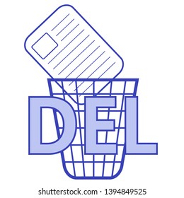 vector delete document icon delete file symbol 