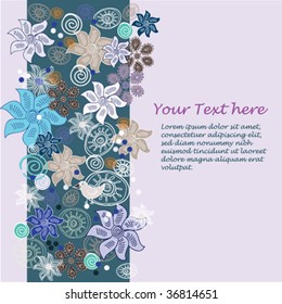  vector delicate  abstract floral background with place for your text