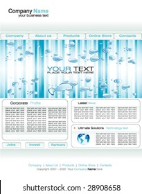 VECTOR Delicate Blue Business Web Template