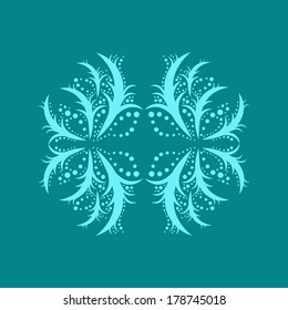 vector delicate floral symmetrical pattern for cards and invitations