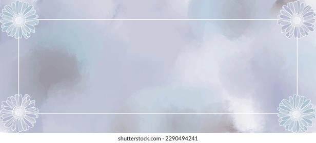Vector delicate frame for text, photos, diplomas and postcards with cute daisies
