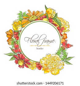 Vector delicate invitation with peony and chamomile for wedding, marriage, bridal, birthday, Valentine's day. Beautiful flower composition. Summer composition.