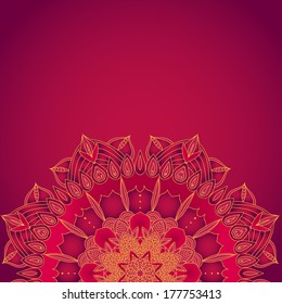 vector delicate lace round mandala pattern template