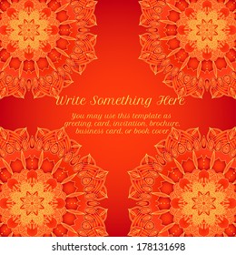 vector delicate lace round mandala pattern