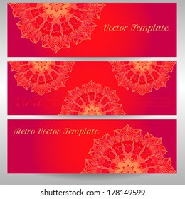 vector delicate lace round mandala pattern