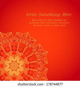 vector delicate lace round mandala pattern