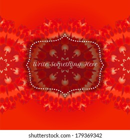 vector delicate lace round mandala pattern card template