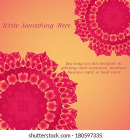 vector delicate lace round mandala pattern