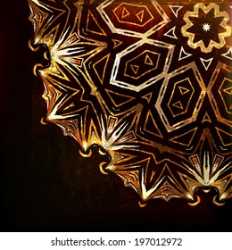 vector delicate lace round pattern