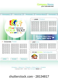 VECTOR Delicate Real Estate Business web site template with colorful design elements