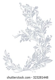 vector delicate rosette with floral motifs