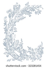 vector delicate rosette with floral motifs