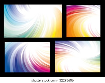 VECTOR Delicate Set of Rainbow Colorful Background