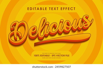 Vector DELICIOUS 3D TEXT EFFECT