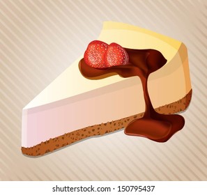 vector delicious cheesecake