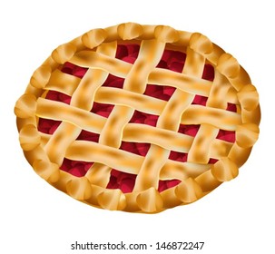 Vector Delicious Cherry Pie