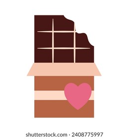 vector delicious chocolate valentines on transparent background