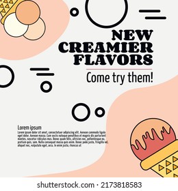 Vector delicious Ice Cream Flyer Design