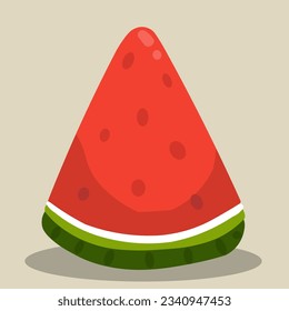 Vector a delicious red watermelon illustration