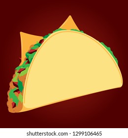 Vector of Delicious Taco ready to Eat