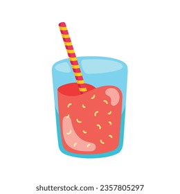 Vector delicious watermelon cocktail drink refreshing for hot summer weather.