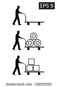Vector delivery of cargo global transportation concept illustration collection