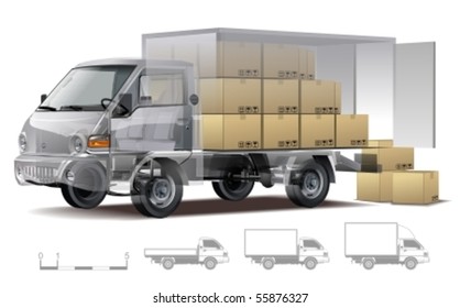 Vector delivery / cargo truck