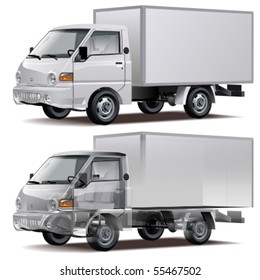 Vector delivery / cargo truck (infographics)