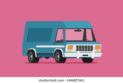 Vector delivery concept in flat style - illustration for banner for website - transportation truck