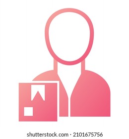 Diseño de iconos de gradiente de glifo de entrega de vectores
