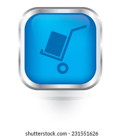 Vector delivery icon glossy button 