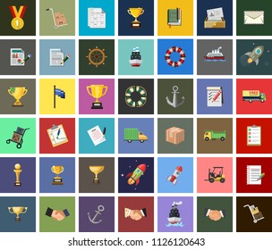 Vector Delivery Icons set. Priority Shipping, Express Delivery, Tracking Order and more shipping Icons