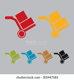Vector : Delivery Infographics Flat Icon, Sign