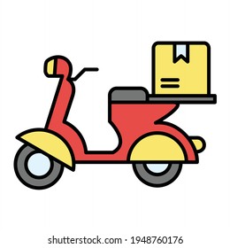 Diseño del icono de contorno del selector de entrega de vectores
