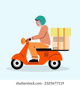 vector delivery service concept illustration