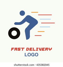 Vector of delivery service logo symbol or icon