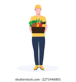 ilustración de man del servicio de entrega vectorial	
