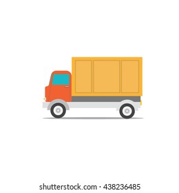 Vector delivery truck , flat design